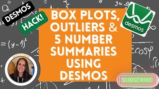 How To Use Desmos to Graph Box Plots Find a 5 Number Summary and Outliers [upl. by Annahsad]