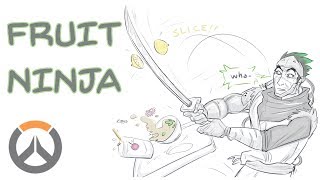 Fruit Ninja Overwatch Comic Dub [upl. by Carlen25]