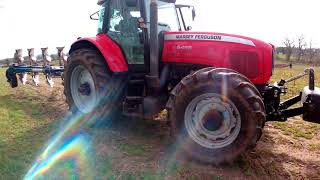 2005 Massey Ferguson 6499 Dynashift 74 Litre 6Cyl Diesel Tractor With Overum Plough [upl. by Paehpos]