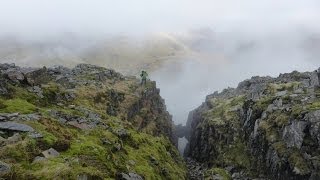 Custs Gully Great End amp Scafell Pike Lake District  17 November 2013 [upl. by Amorette]