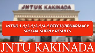 JNTUK 11213141 BTECHBPHARMACY SPECIAL SUPPLY RESULTSjntukupdates [upl. by Vershen563]