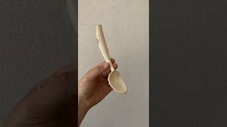 Silver birch eating spoon with a facetted handle spooncarving woodworking fyp [upl. by Naiditch784]