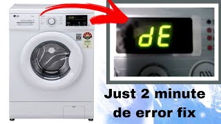 LG washing machine de error Fix [upl. by Marcoux]