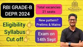 RBI DEPR Grade B 2024 Exam Notification out  Eligibility  Cut Off  Exam pattern amp Syllabus [upl. by Primalia]