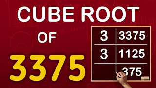 Cube root of 3375  3375 ka cube root 3375 ka ghnamul  primefactor cuberoot  publicmaths [upl. by Hinch]