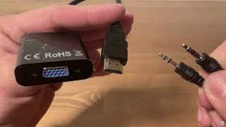 HDMI zu VGA adapter  HDMI to VGA  Beamer VGA HDMI adapter  HDMI ➡️ VGA  HDMI VGA wandler [upl. by Young932]