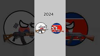 South KoreaNorth Korea relation history countryballs shorts [upl. by Hitchcock884]