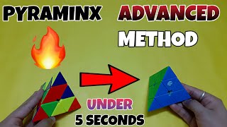 PYRAMINX ADVANCED L4E METHODHow to solve a Pyraminx under 5 seconds [upl. by Ranie]