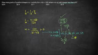 How many pairs of m n satisfy 1m  4n  112  Number  CAT 2007 Quant Solution  PYQs [upl. by Osnola]