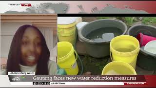 Johannesburg Water  Gauteng faces new water reduction measures [upl. by Gurias]