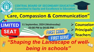 CBSE Conclave on “Shaping the Landscape of wellbeing in schools” [upl. by Yeorgi]