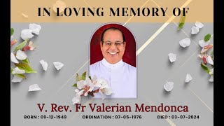 In Loving Memory of Rev Fr Valerian Mendonca Rector of Milagres Cathedral Kallianpur Udupi [upl. by Gustave]