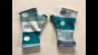 DIY Fleece Gloves  Fingerless Glove Tutorial [upl. by Caia855]