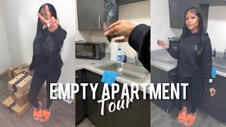 MY FIRST EMPTY APARTMENT TOURVLOG AT 21 🏠🔑 [upl. by Sudaorb]