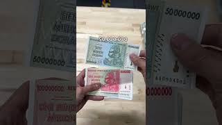 Zimbabwe printed 100 Trillion dollars banknote in 2008 during hyperinflation [upl. by Enoid813]