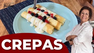 Crepas de frutos rojos  Como hacer Crepas dulces  Como hacer Crepas saladas [upl. by Nohtanhoj]