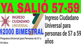 🎁INGRESO CIUDADANO UNIVERSAL 6000 HOMBRES Y MUJERES 575859 REGISTRO [upl. by Nagle]