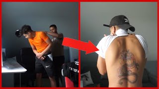 TATTOO PRANK AN ARABISCHEN VATER👊 ESKALIERT KOMPLETT [upl. by Eitten306]