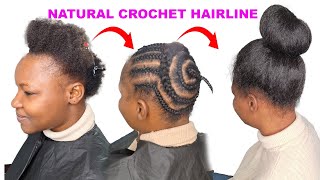 No Leaveout Invisible Hairline Crochet Method Undetectable Hairline Detailed steps [upl. by Rorry]