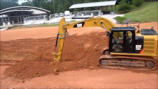 Cat 316E Excavator Digging Dirt [upl. by Soirtimid]