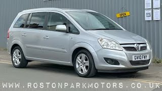 2010 10 Vauxhall Zafira 16i 115 Energy 5dr  7 seats for sale rostonparkmotors Nuneaton [upl. by Concordia]