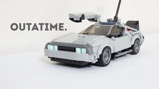 DeLorean Time Machine  Custom Lego Speed Champions MOC [upl. by Imhsar]