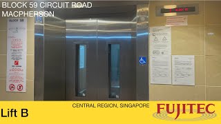 HDB Block 59 MacPherson  Fujitec Elevator Lift B [upl. by Ronn]