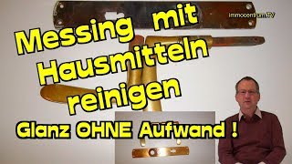 Messing wirksam reinigen😀👍🔔umweltfreundlich m Hausmittelnohne Chemie😀Brass metal cleaningVideo [upl. by Eiramyllek471]