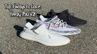 How To Lace Yeezy 350 V2 Full Step by Step Tutorial [upl. by Lesde]