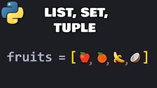 Python lists sets and tuples explained 🍍 [upl. by Horter387]