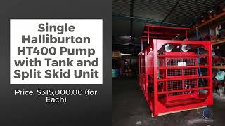 Single Halliburton HT400 Pump with Tank and Split Skid Unit in Excellent Condition  Singapore [upl. by Eniarol626]