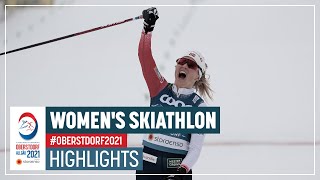 Johaug starts with a gold  Womens Skiathlon  2021 FIS Nordic World Ski Championships [upl. by Aryahay331]