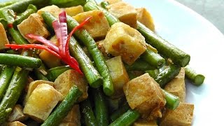 Vegan Vegetarisches Vietnamesisches Rezept Zitronengras Tofu mit grünen Bohnen [upl. by Wistrup5]