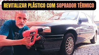 Como Revitalizar Plástico Esbranquiçado Parachoque ou Moto Utilizando Soprador Térmico Funciona Cadi [upl. by Colville971]