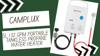 Camplux Tankless Water Heater 132 GPM  Review [upl. by Andriette]