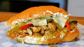 Chicken Salsa Verde Cheese Steak TORTA Recipe [upl. by Suivatco]