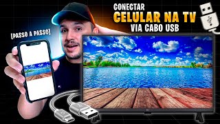 ✅ Como Conectar o Celular na TV com Cabo USB  Atualizado [upl. by Eyssej]