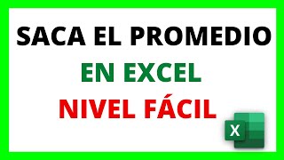 😱 COMO SACAR PROMEDIO EN EXCEL PARA PRINCIPIANTES  FACIL Y RÁPIDO [upl. by Esidarap]