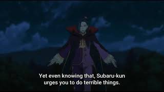 Roswaal explain subaru talk no jutsu re zero ep8 [upl. by Gnud]