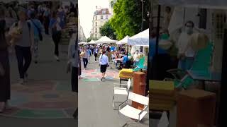 Flea Market Paris do you know the Rue de Bretagne brocante fleamarket shorts [upl. by Sirak]