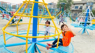 Fun Outdoor Playground for Kidskids play areaZoya and Mahi fun games to play with family [upl. by Koosis]