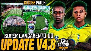 GOGOSZ PATCH 2024  V48 UP PES 2021 PC TEMPORADA 2024 COM KITS E ELENCOS ATUALIZADOS MOD 4K HDR [upl. by Clarkin]