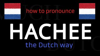 How to say HACHEE in Dutch Follow this short tutorial [upl. by Atinniuq]