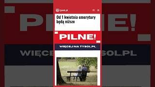 Od 1 kwietnia emerytury będą niższe ❗ [upl. by Lavina]