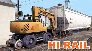 HiRail Backhoe  CATERPILLAR HI RAIL🚷 [upl. by Lyndon]