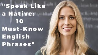 Speak Like a Native 10 Must Know English Phrases [upl. by Manton81]