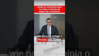 quotPinokioquot Morawiecki Joński Opinia nie wzięła się z powietrza [upl. by Gilemette]