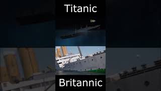 Titanic VS Britannic Sinking Animation [upl. by Eyahc]