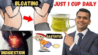 Just 1 Glass Daily To Get Rid Of BloatingIndigestion and Gastritis  Natural Ways To Treat Bloating [upl. by Ynahirb]