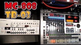 Roland MC808 amp TB03 JAM [upl. by Aiekam122]